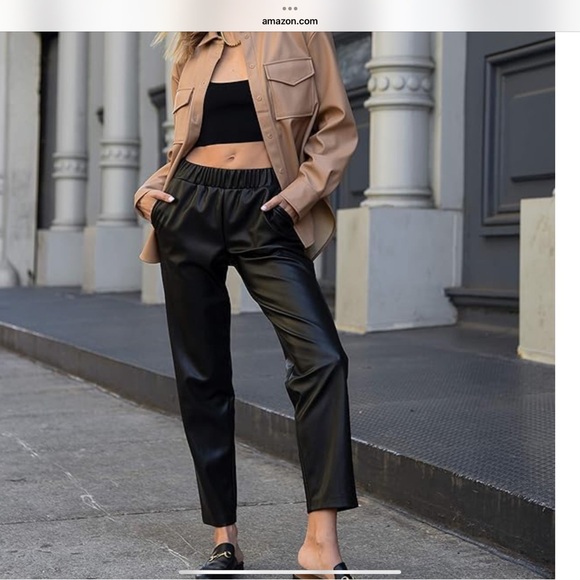 Elegant Black Cropped Women's Pants - Picture 1 of 6